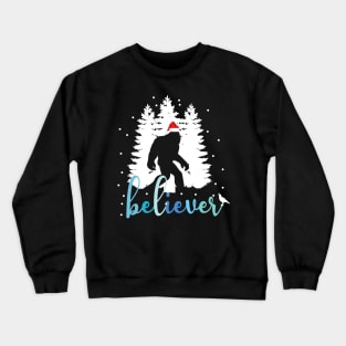 Believer Bigfoot Santa Claus Bigfoot Sasquatch Christmas Gift Crewneck Sweatshirt